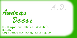 andras decsi business card